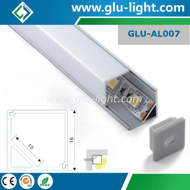 square diffuser corner led aluminum led profile 
